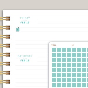 Matte Transparent Square Checkbox Planner Stickers for  MakseLife Planner U9
