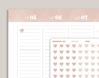 Heart Icon Planner Stickers for inkWELL Press IWPS30