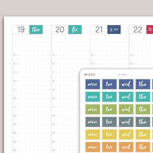 Day of the Week Covers for 2022 Hobonichi Cousin HTM5