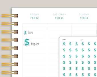 Dollar Sign Icon Planner Sticker for MakseLife Planners U96