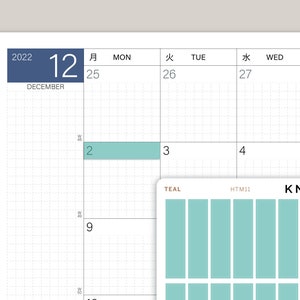 Transparent Monthly Highlight Strip for Hobonichi Cousin HTM11