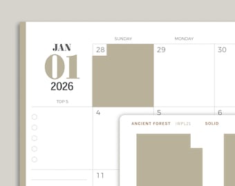 Monthly Box Planner Stickers for inkWELL Press Planners IWPL21
