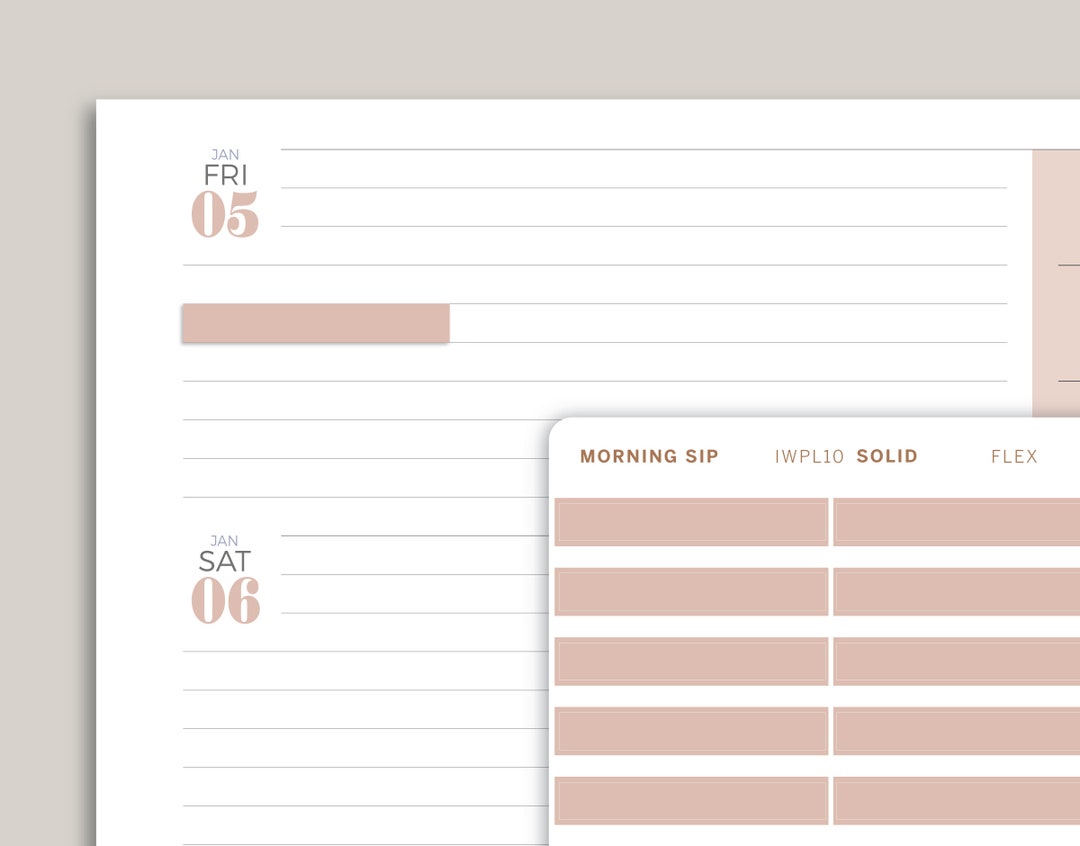 FLEX Single Line Box Stickers for Inkwell Press Planners IWPL10 - Etsy