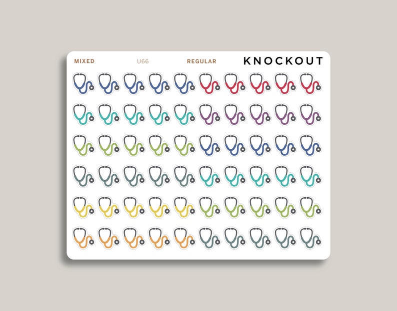 Doctor/Stethoscope Icon Planner Stickers for Makse Life Planner U66 image 7