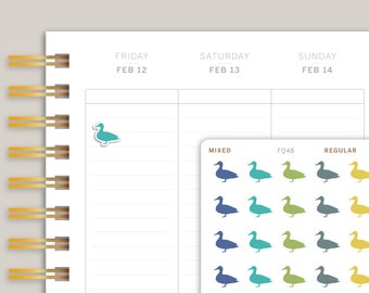 Duck Icon Planner Stickers FQ48