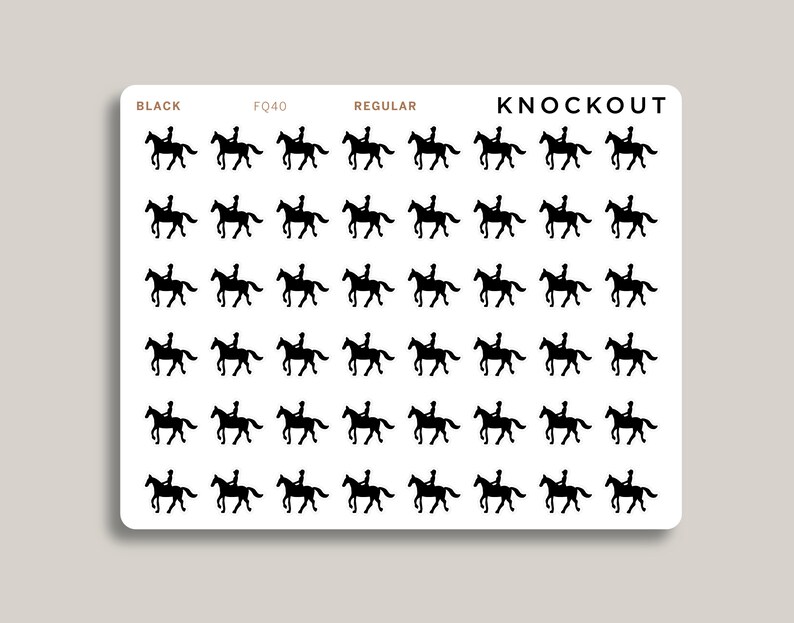 Equestrianism / Horseback Riding Sports Planner Stickers FQ40 Regular