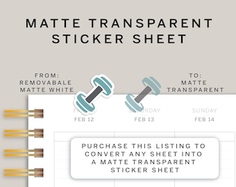 Matte Transparent Sticker Sheet Upcharge