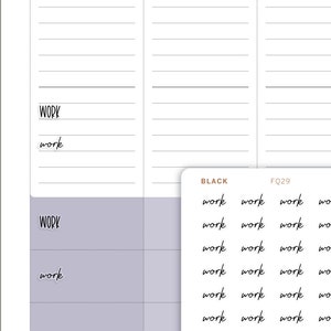 Transparente Arbeit Planer Sticker FQ29