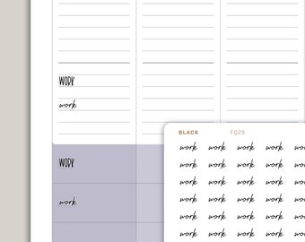 Transparent Work Planner Sticker FQ29