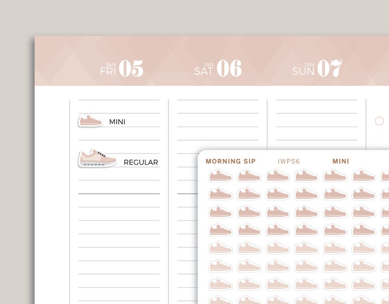 Shoe Icon Planner Stickers for inkWELL Press IWPS6 image 1