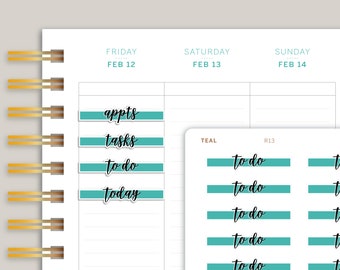 Vertical Highlight Header Stickers for Makse Life Planner R13