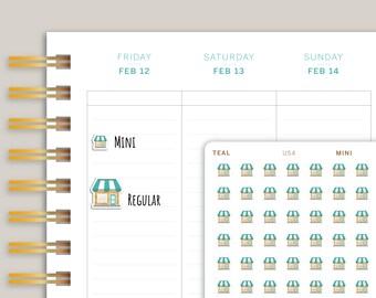 Storefront Icon Stickers for MakseLife Planner U54