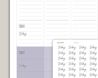 Transparent Today Planner Sticker FQ30