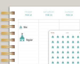Church Icon Planner Stickers for MakseLife Planner U88