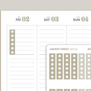 6 Hexagon Checklist Planner Stickers for inkWELL Press Planners IWPL16