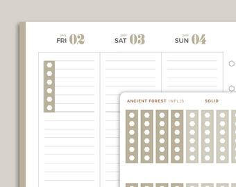 6 Hexagon Checklist Planner Stickers for inkWELL Press Planners IWPL16