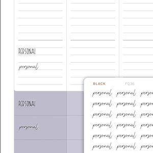 Transparenter Personal Sticker FQ36