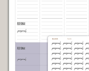 Transparent Personal Planner Sticker FQ36