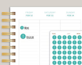 Exclamation Point Bullet Journal Circle Planner Stickers for Makse Life Planner U64