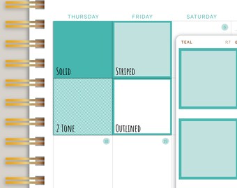 Monthly Full Box Planner Stickers for  MakseLife Planner R7