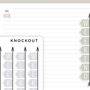 FLEX Weekendbannerstickers voor inkWELL Press Planners IWPL23