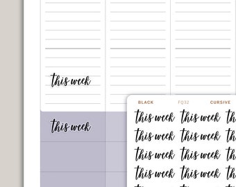 Transparent This Week Planner Sticker FQ32