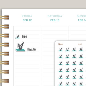 Pilates Icon Planner Stickers for Makse Life Planner U65