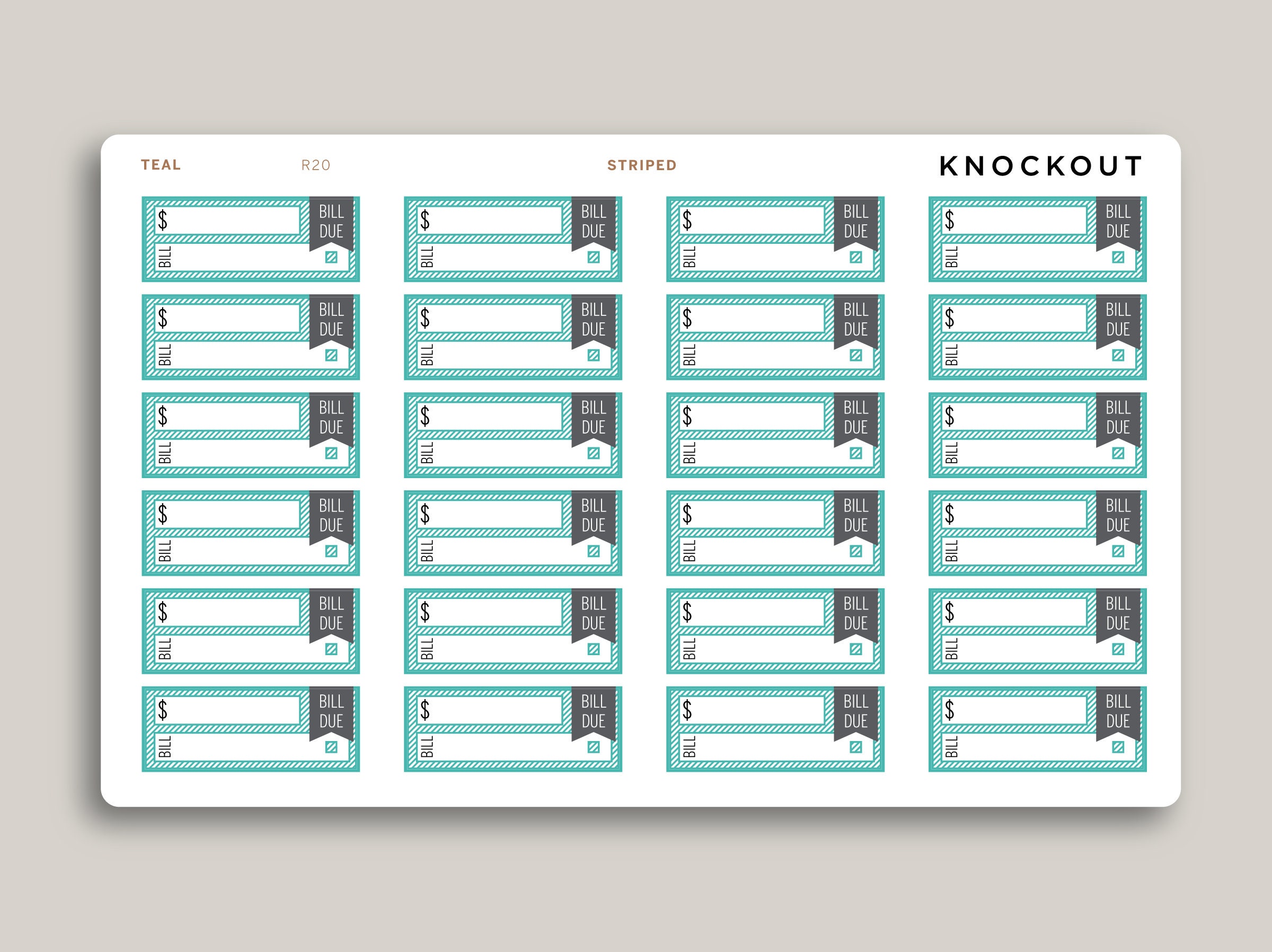 Bill Due Label Planner Stickers for Makse Life Planner R20 - Etsy