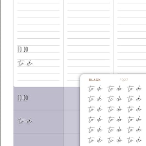Transparente To Do Sticker FQ27