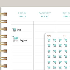MakseLife Planner U79 用ショッピングカートアイコンプランナーステッカー