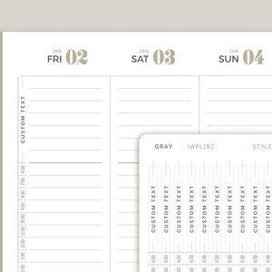 Time Strip Planner Stickers with CUSTOM Headers inkWELL Press Planners IWPL18C