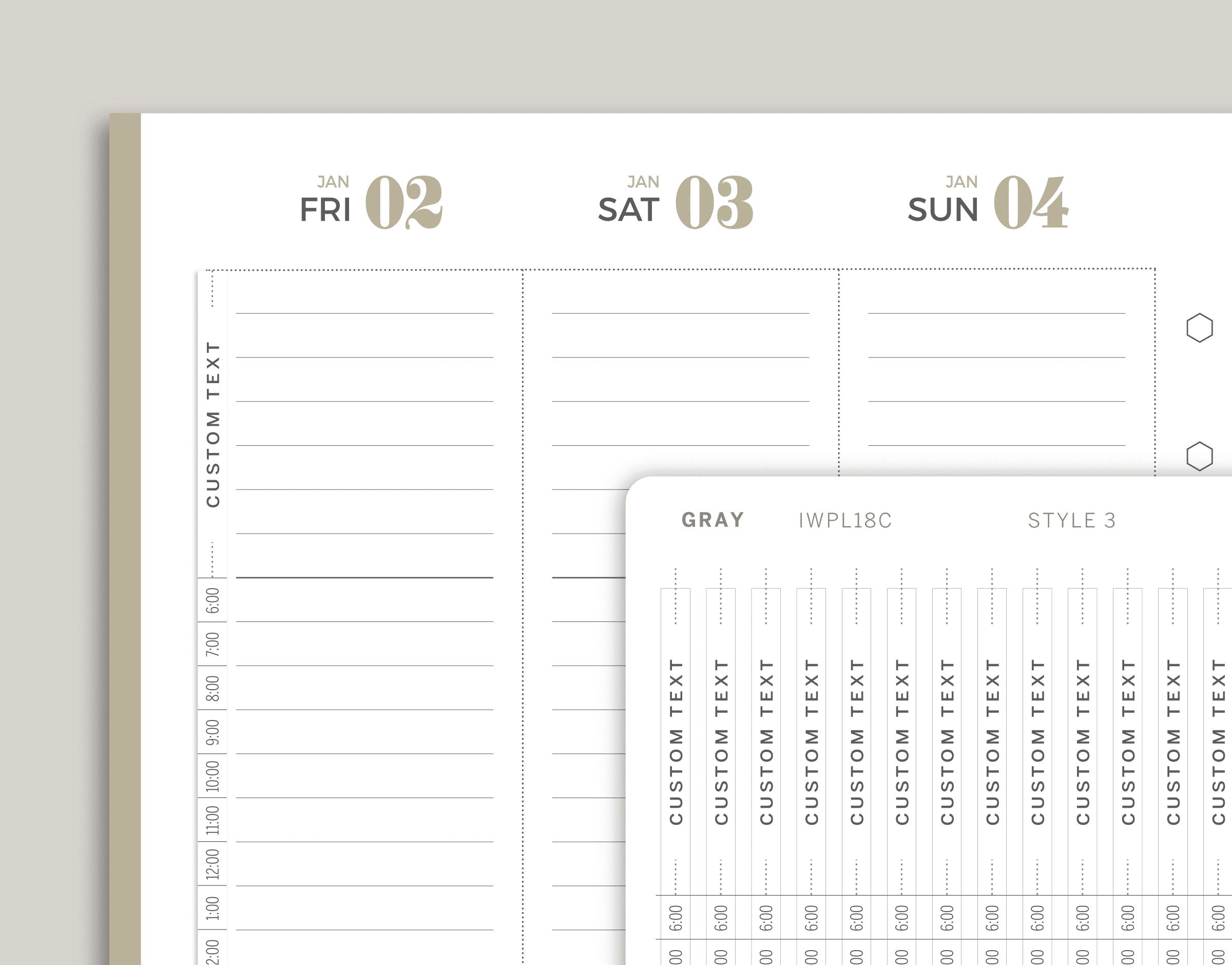 Time Strip Planner Stickers With CUSTOM Headers Inkwell Press Planners ...