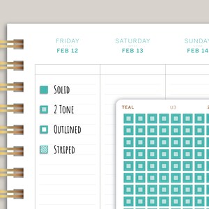 Square Checkbox Planner Stickers for  MakseLife Planner U3