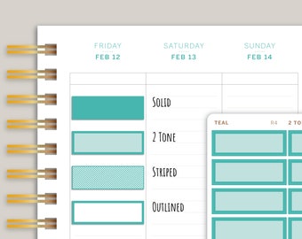 Quarter Box Planner Stickers  for  MakseLife Planner R4