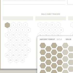 Habit Tracker Hexagons Stickers for inkWELL Press Planners IWPL8