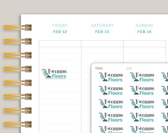 Vacuum Floors Icon Stickers for MakseLife Planner U21