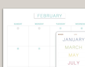 Month Cover-Up Planner Stickers for MakseLife Planner U59