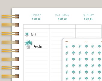 Plant Icon Planner Stickers for MakseLife Planner U72