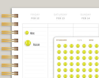 Tennis Ball Sports & Fitness Planner Stickers FQ78