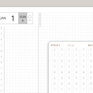 ほぼ日カズンプランナー HTL12C 用カスタム日表示タイムストリッププランナーステッカー