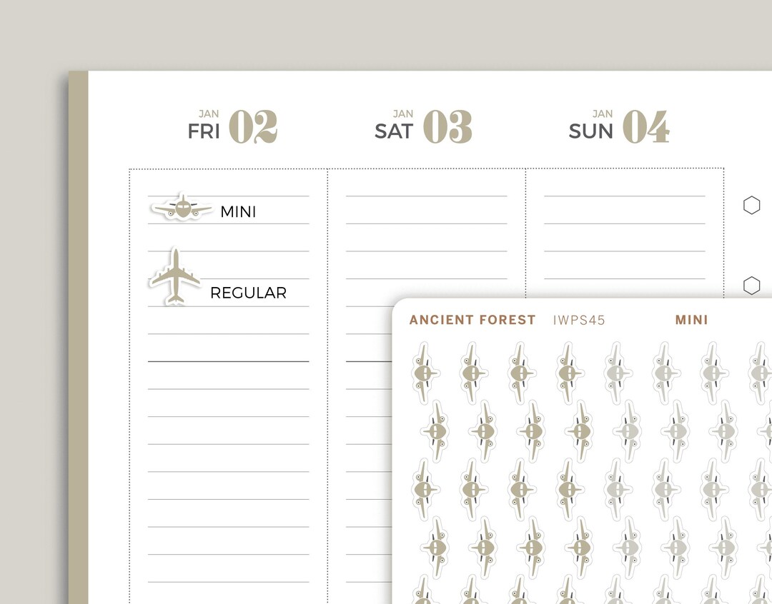Airplane Icon Planner Stickers for Inkwell Press Planners IWPS45 - Etsy