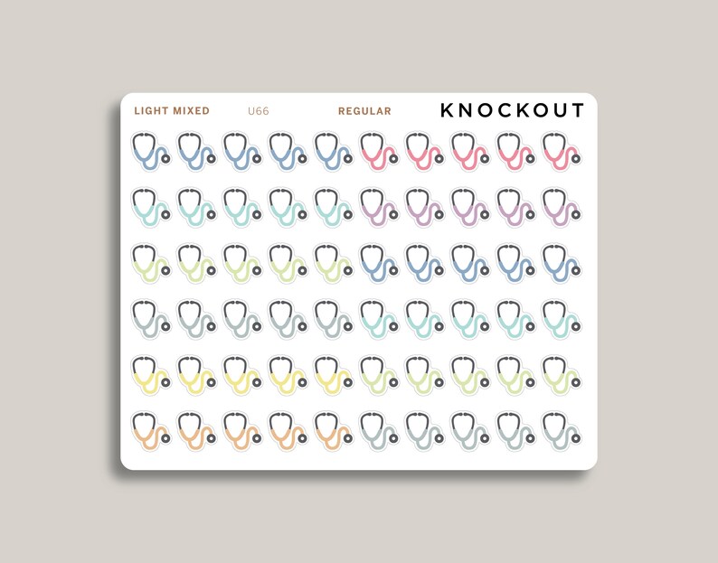 Doctor/Stethoscope Icon Planner Stickers for Makse Life Planner U66 image 6