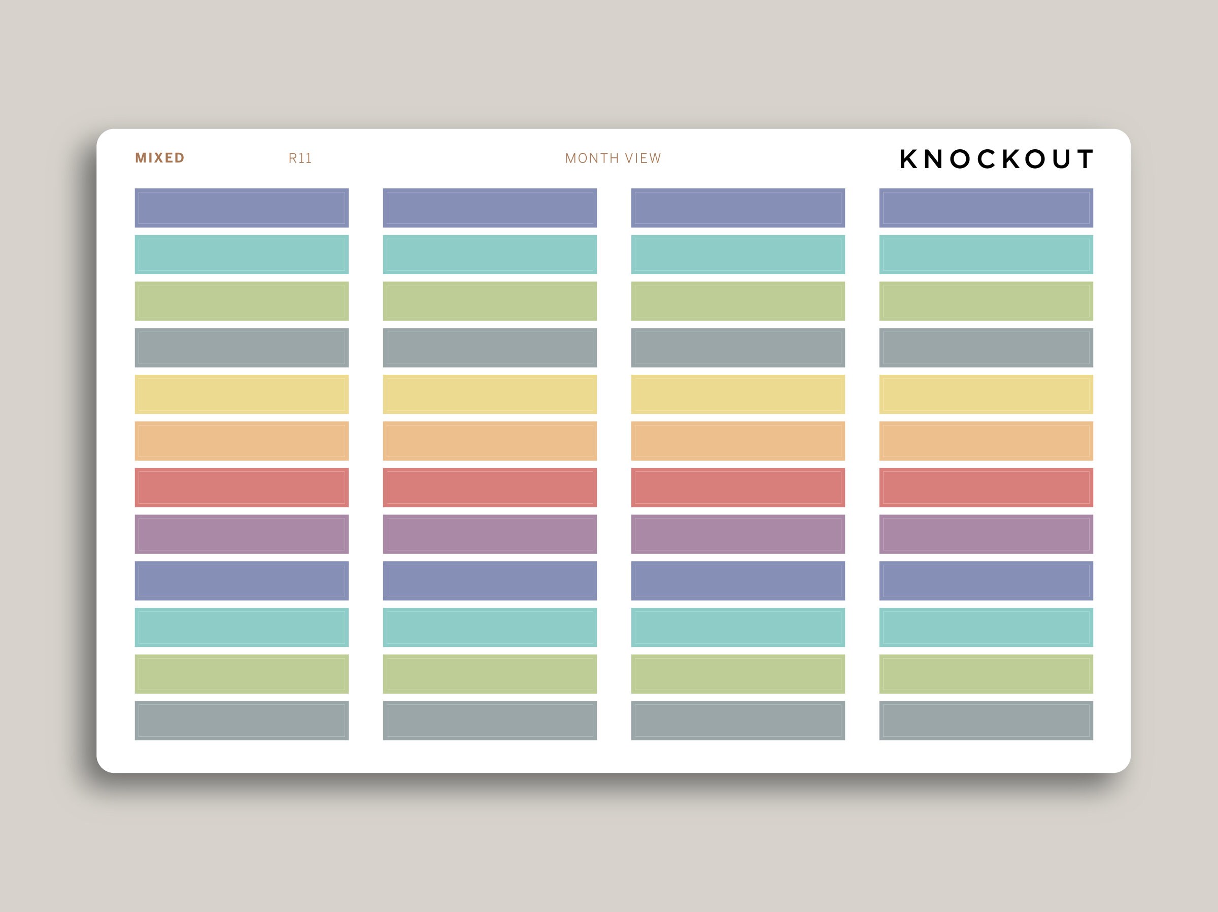 Matte Transparent Monthly Label Planner Stickers for Makselife Planner ...