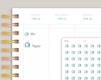 TV Icon Planner Stickers for MakseLife Planner U84