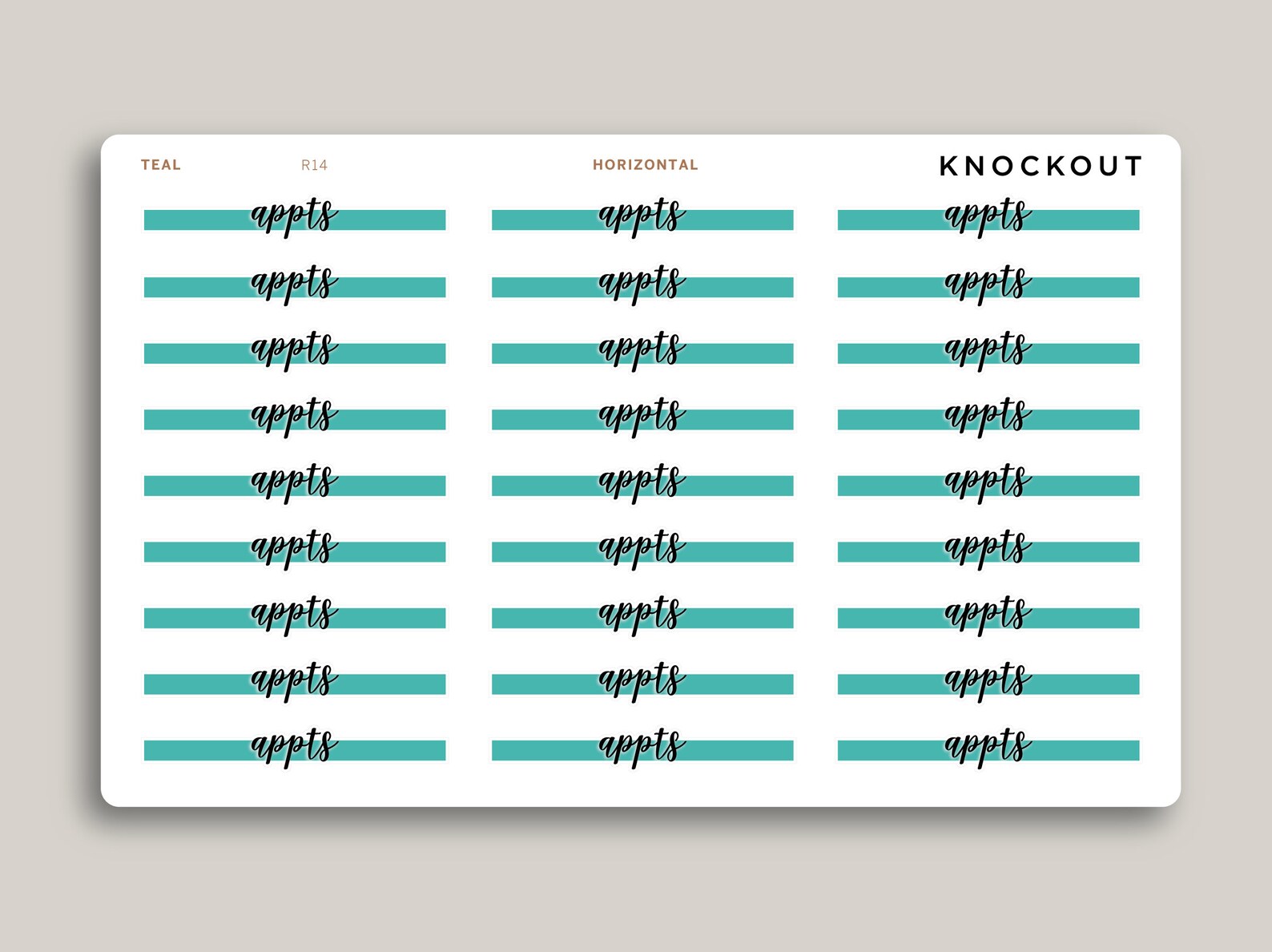 Horizontal Highlight Header Stickers for Makse Life Planner R14 - Etsy