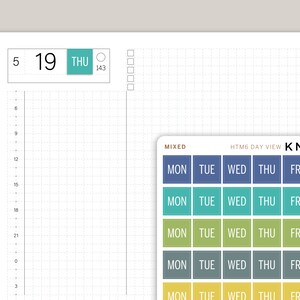 Tagesansicht der Woche Covers für 2022 Hobonichi Cousin HTM6