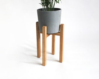 Slim Scandi Plant Stand | Small Oak Plant Stand | Small Indoor Plant Stand