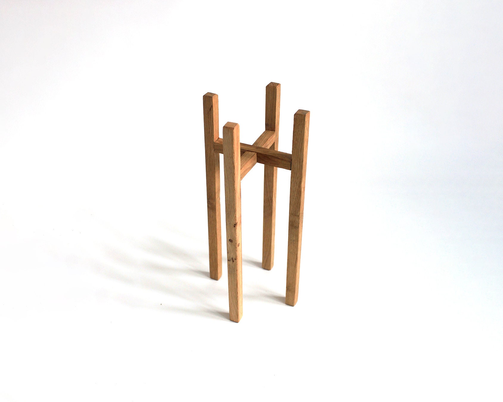 Tall Wooden Plant Stand Slim Oak Plant Stand 40cm Plant | Etsy UK