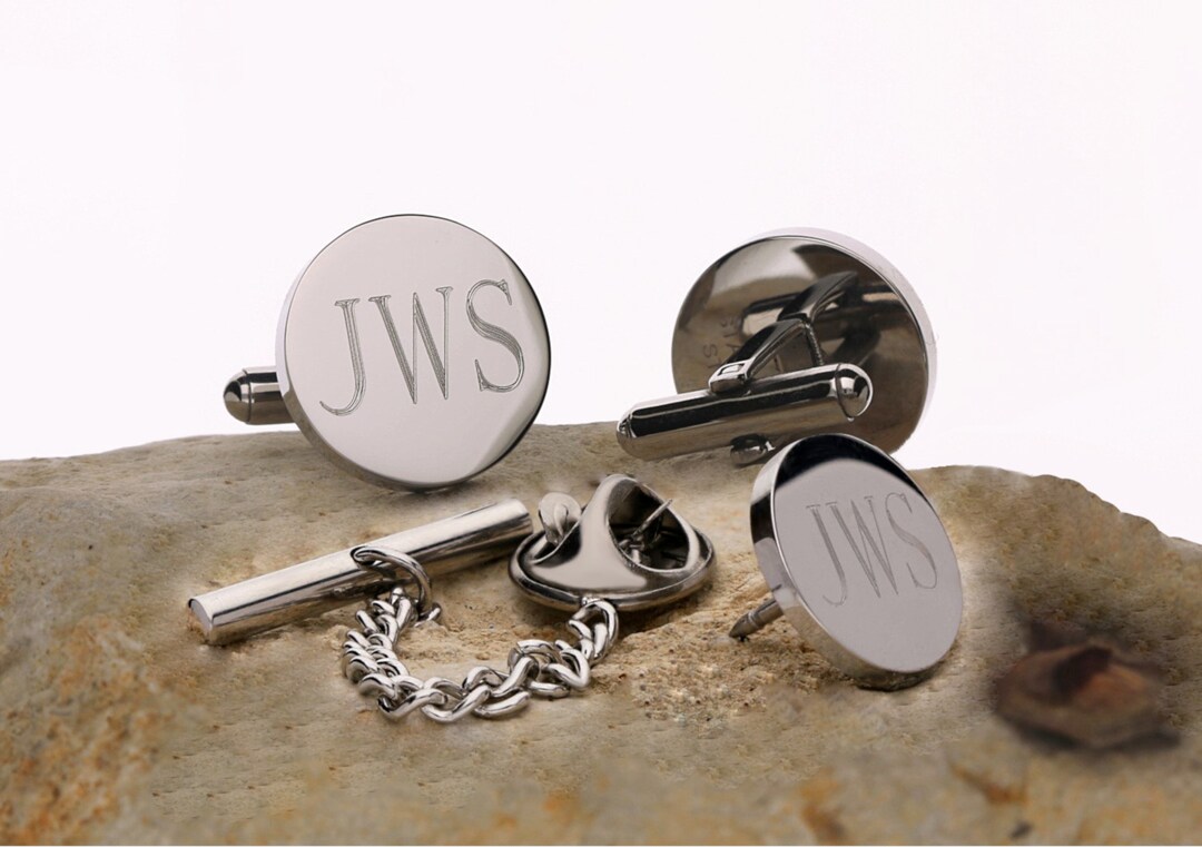 cuff links and tie pin