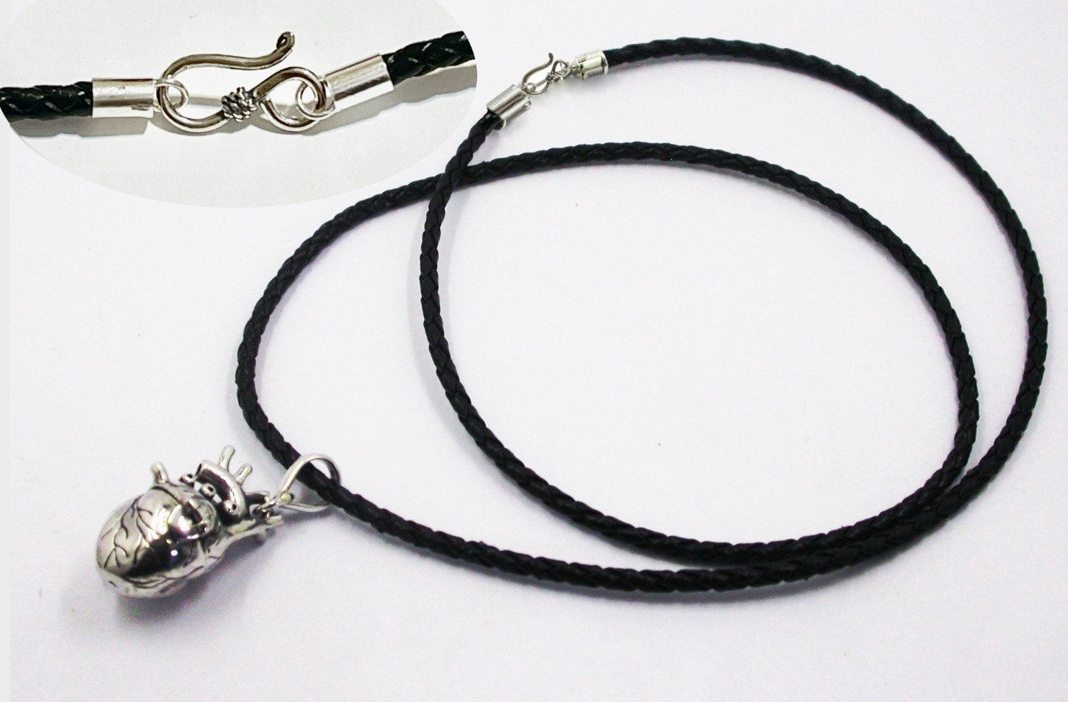 Collana Cuore Anatomico In Argento 925% – Prestigio Argenti & Ori